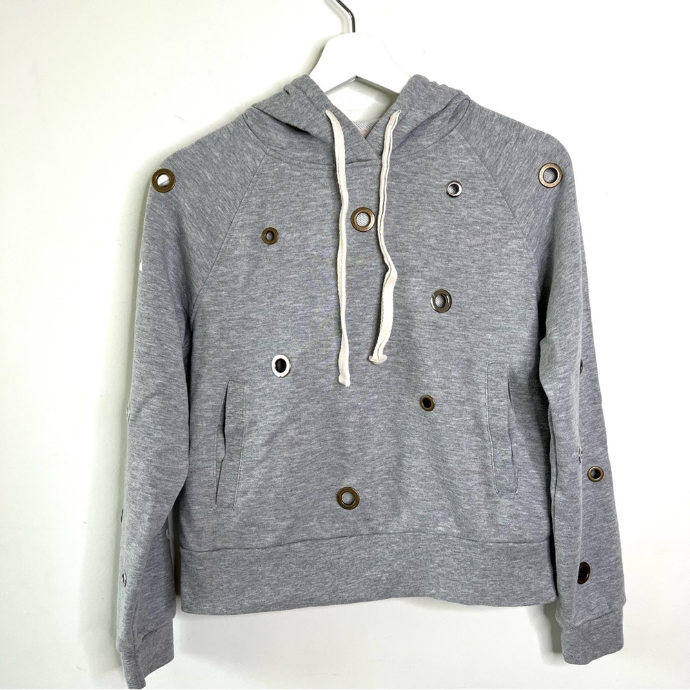 Philosophy Hoodie Sweatshirt Grey Size Small